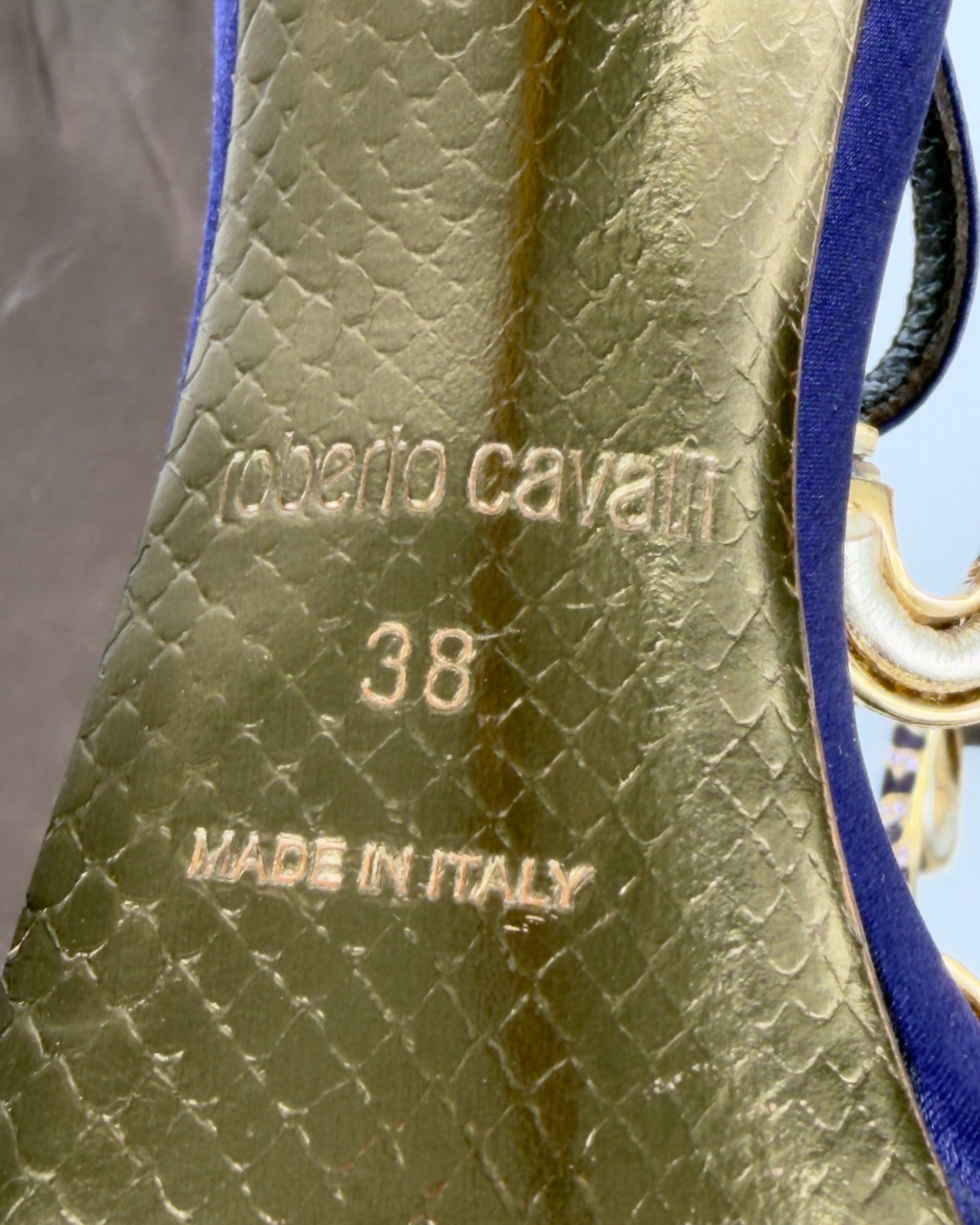 Roberto Cavalli Snake Heels — 38