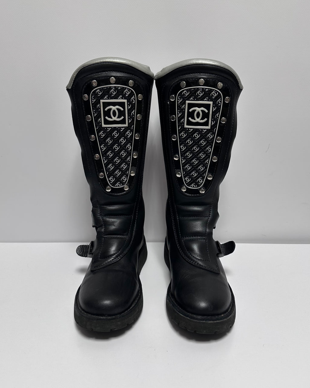 Chanel FW 2003 Moto Biker Boots — 38/39