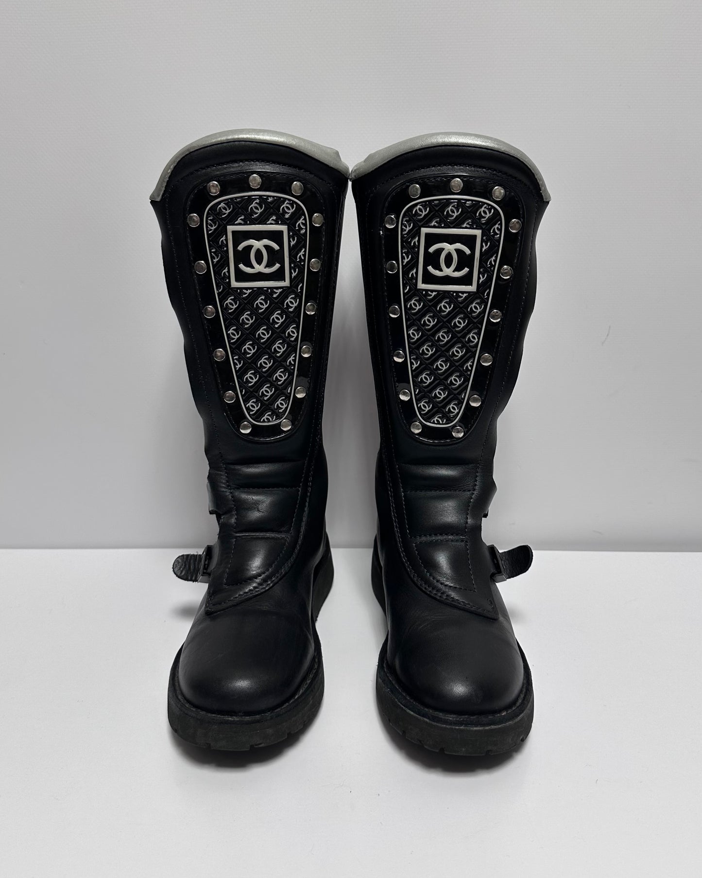 Chanel FW 2003 Moto Biker Boots — 38/39