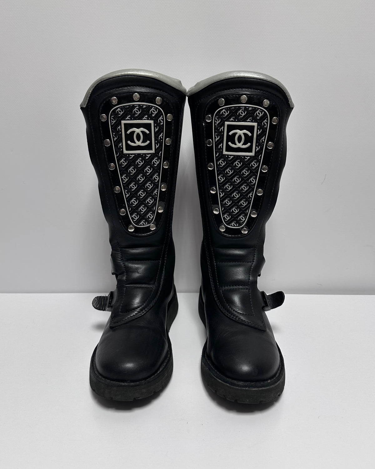 Chanel FW 2003 Moto Biker Boots — 38/39