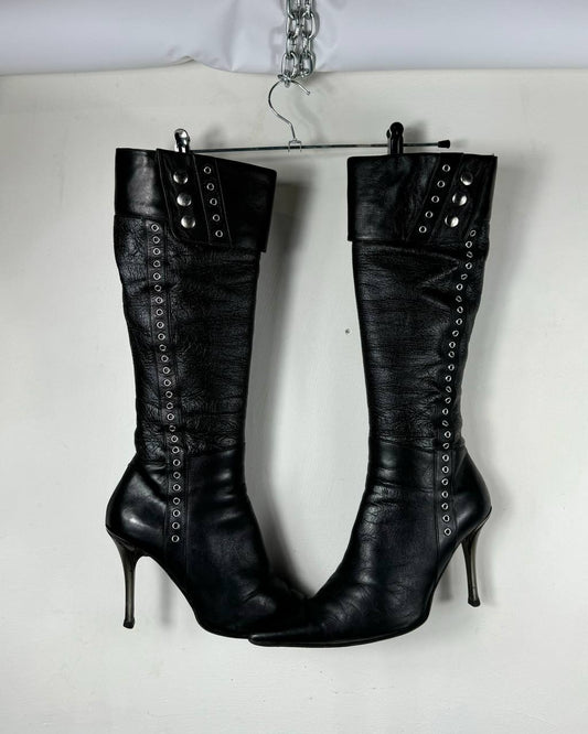 Vintage Italian Leather Boots 40/40.5