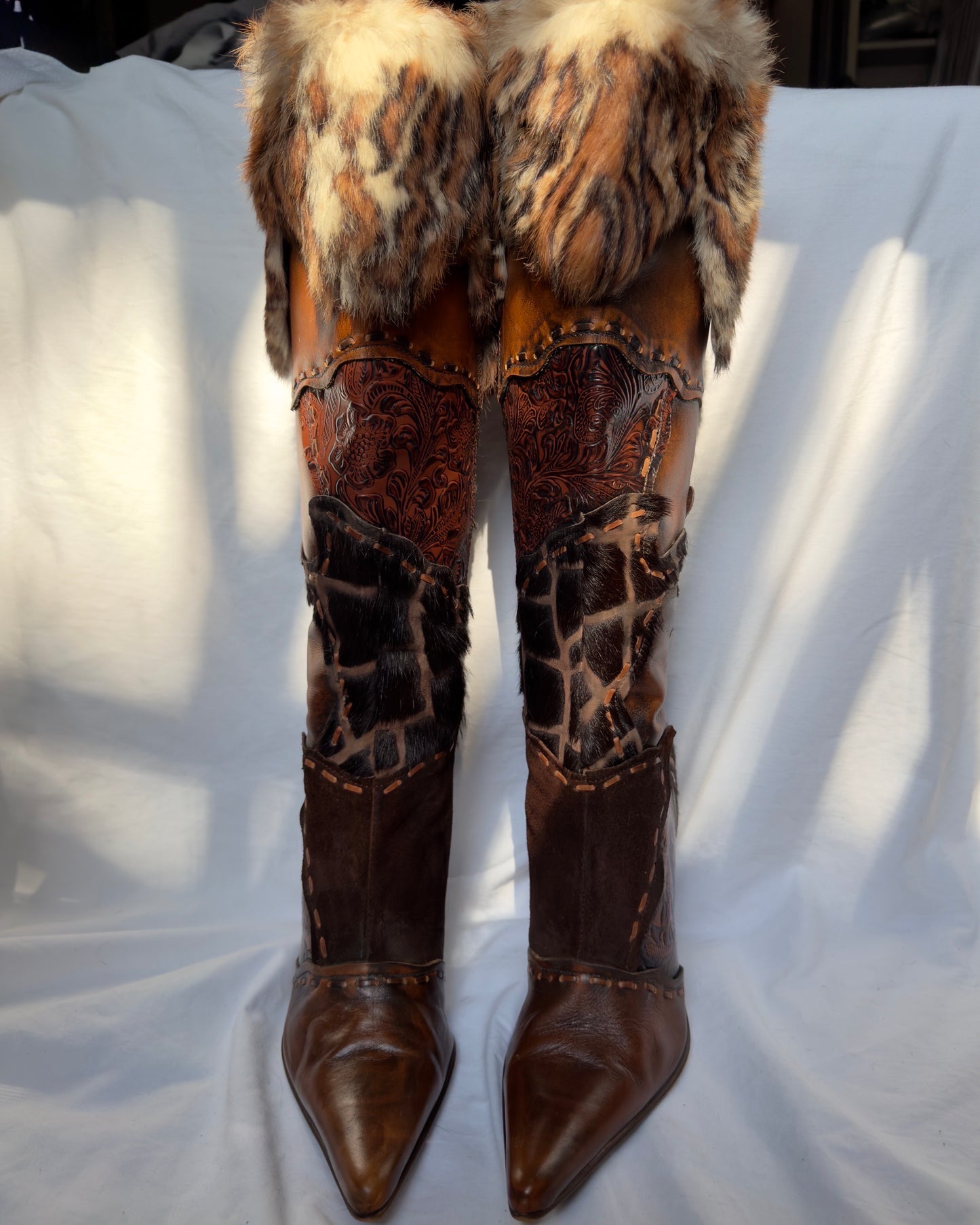 El Dante’s Couture Vintage Fur Boots — 39/40