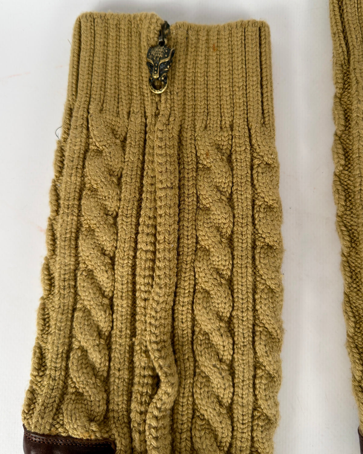 Vintage Italian Knit Buckle Leather Boots — 37