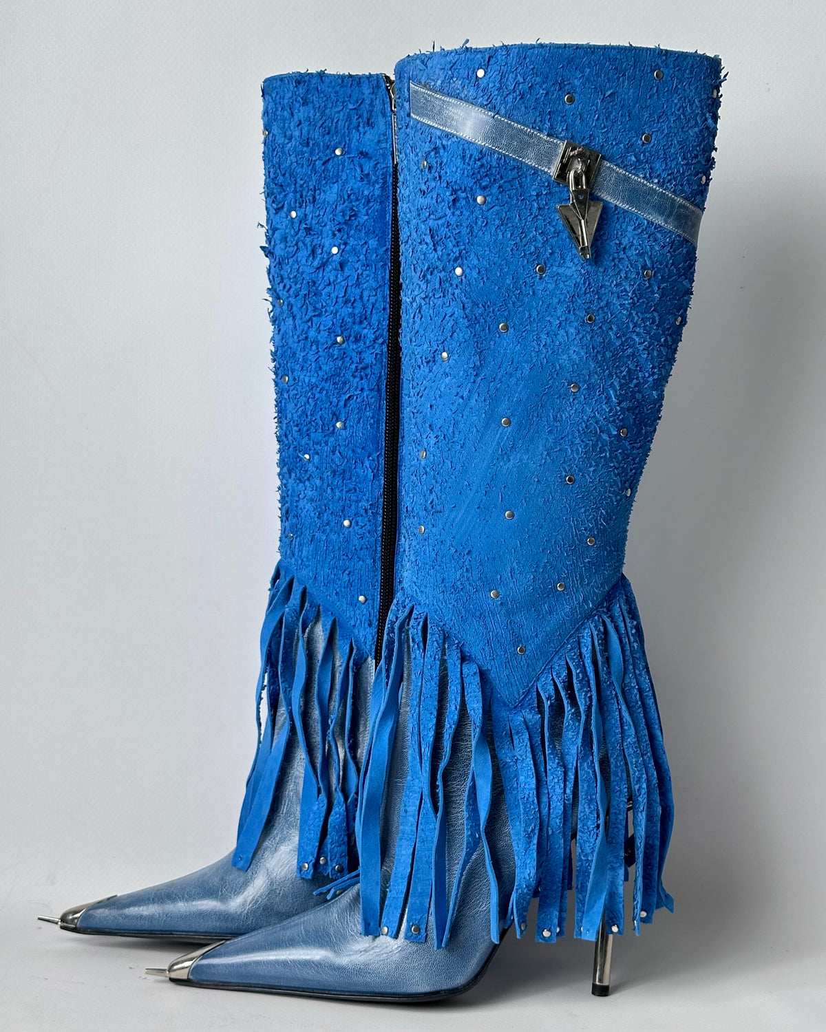 Hamlet Couture Vintage Leather Fringe Boots — 37, 37.5, 38, 38.5