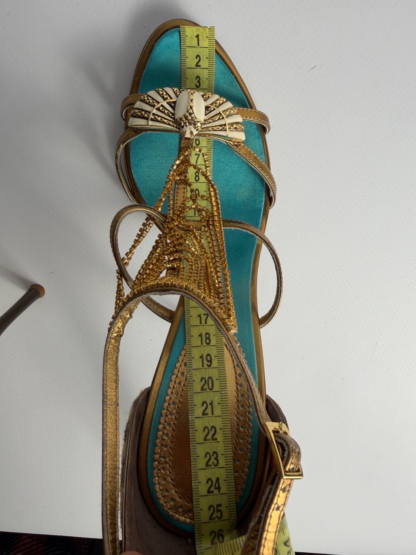 Roberto Cavalli Vintage Scarab Heels — 39
