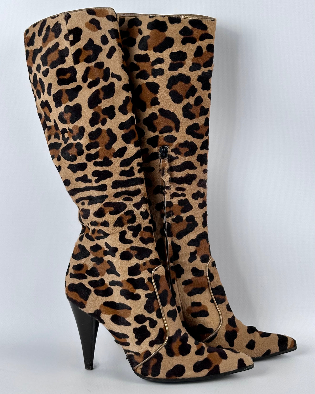 Casadei Pony-hair Vintage Boots — 37