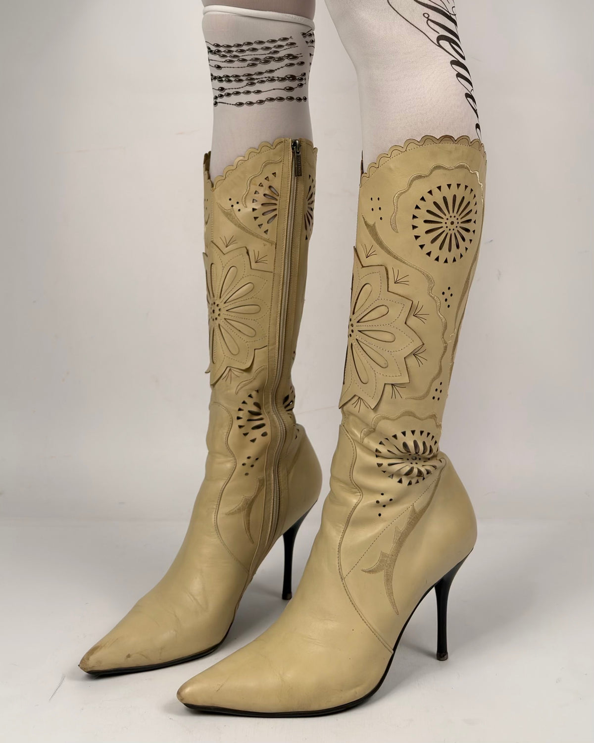Vintage Western Leather Boots — 41