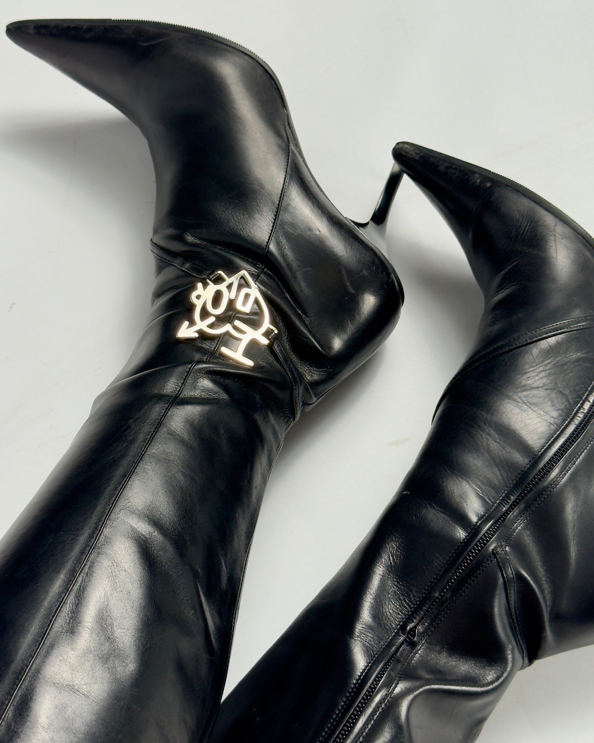 Dior by Galliano FW04 Vintage Leather Boots — 38