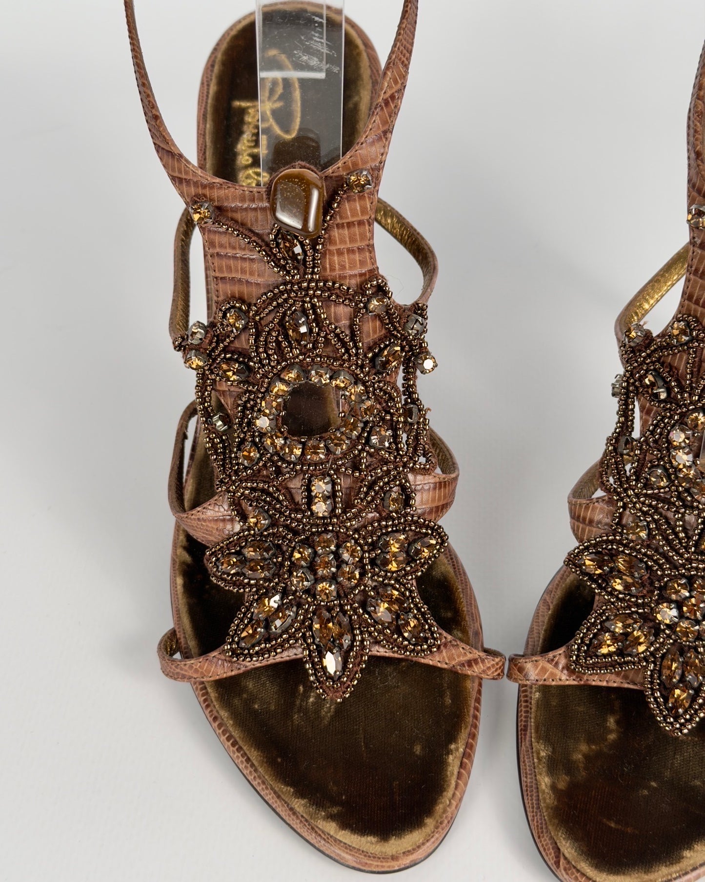 Roberto Cavalli Vintage Beaded Heels — 41