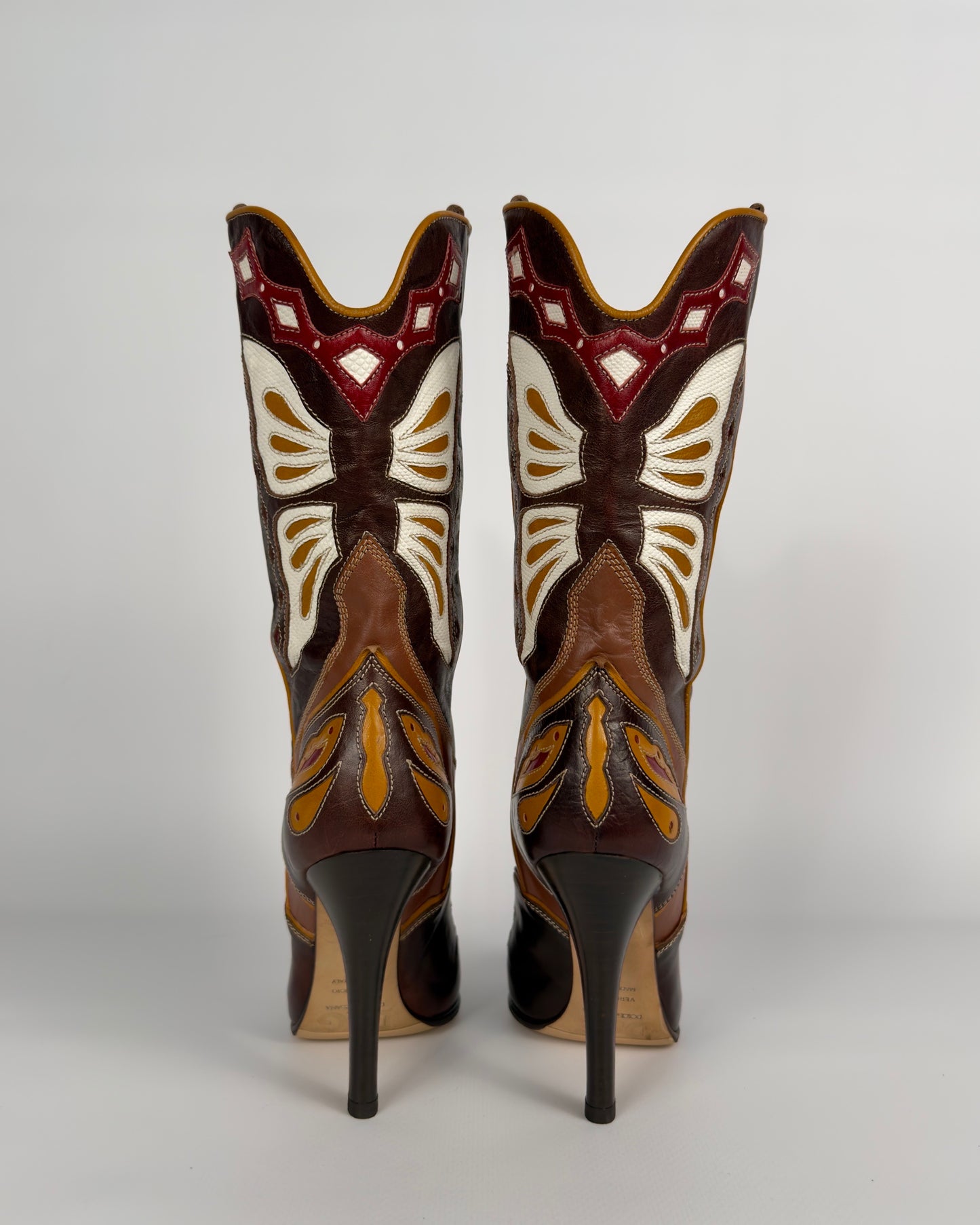 D&G SS04 Cowboy Butterfly Boots — 37