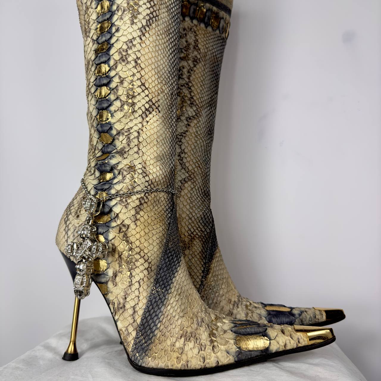 Hamlet Couture Python Leather Italian Boots