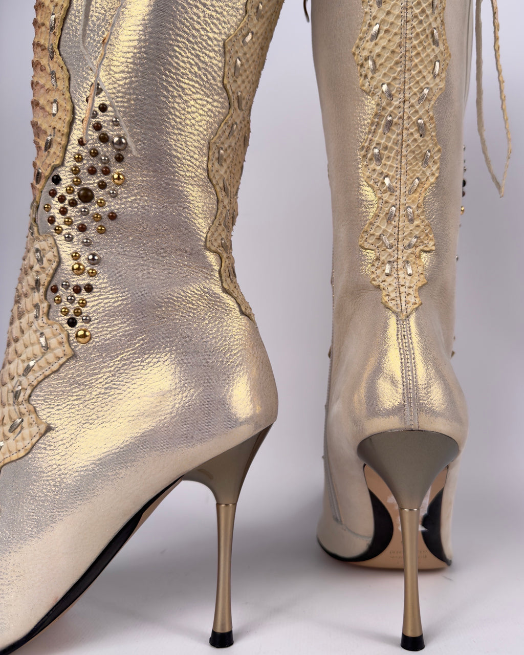 El Dante’s Couture Vintage Python Boots — 38/39