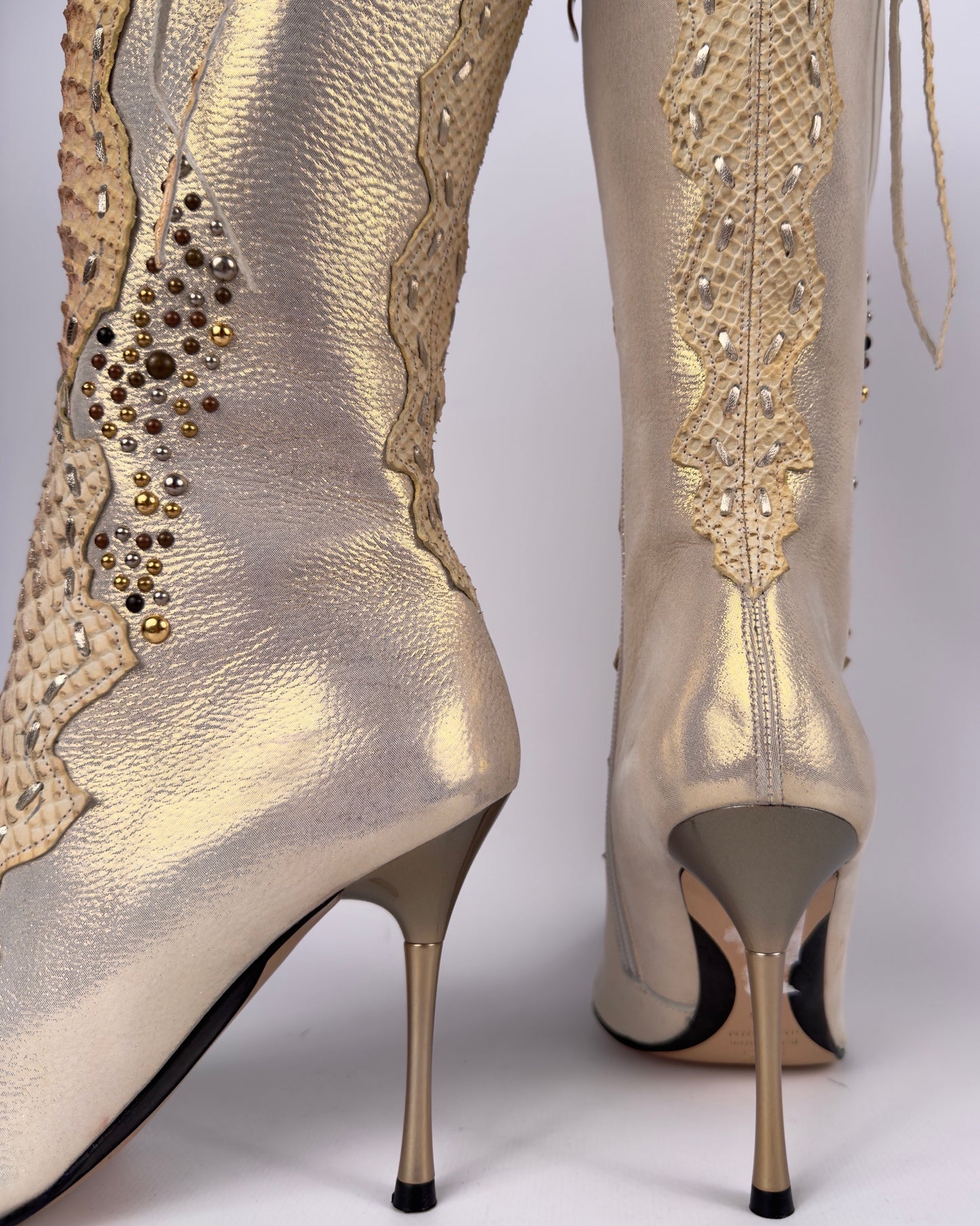 El Dante’s Couture Vintage Python Boots — 38/39