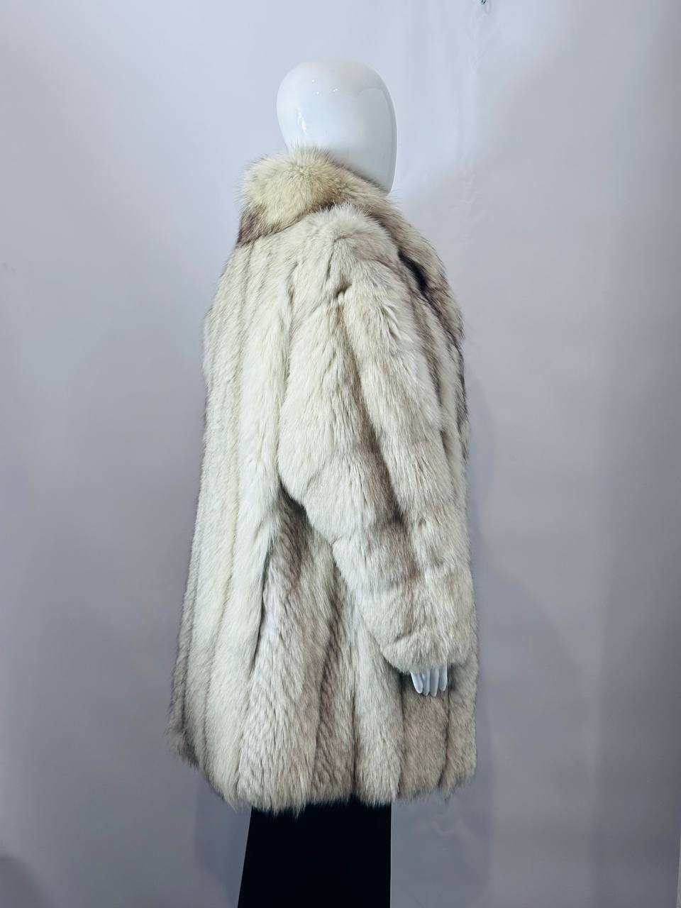 Vintage White Arctic Fox Fur Coat