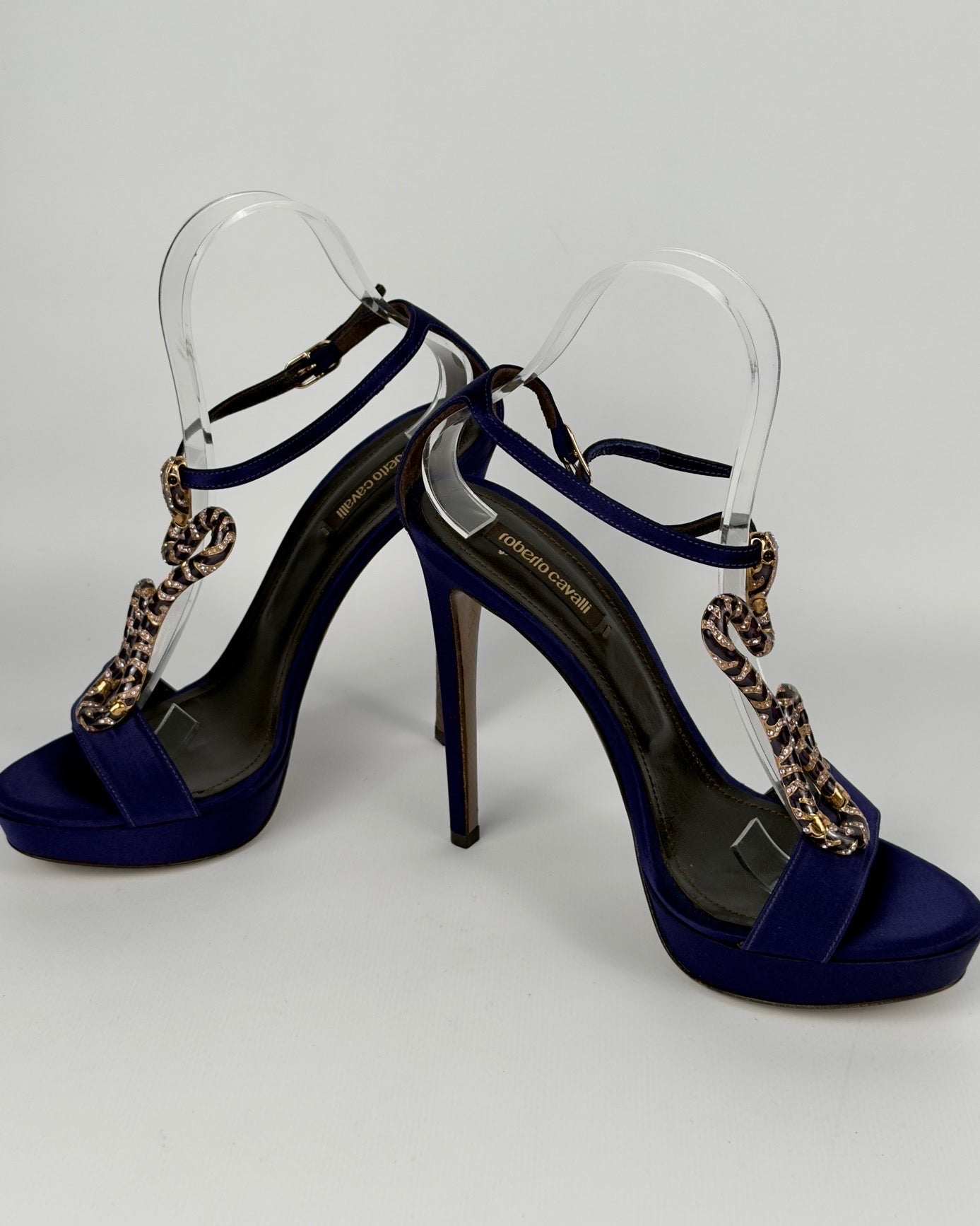 Roberto Cavalli Snake Heels — 38