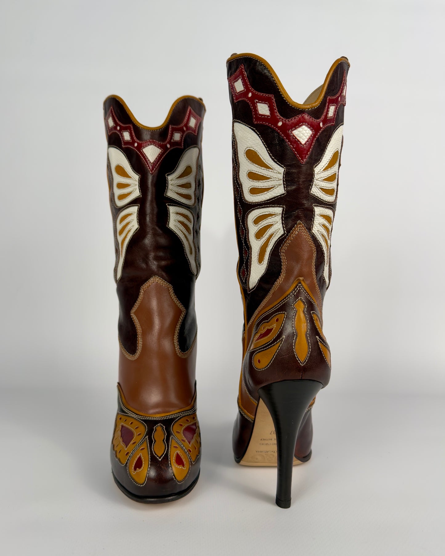 D&G SS04 Cowboy Butterfly Boots — 37
