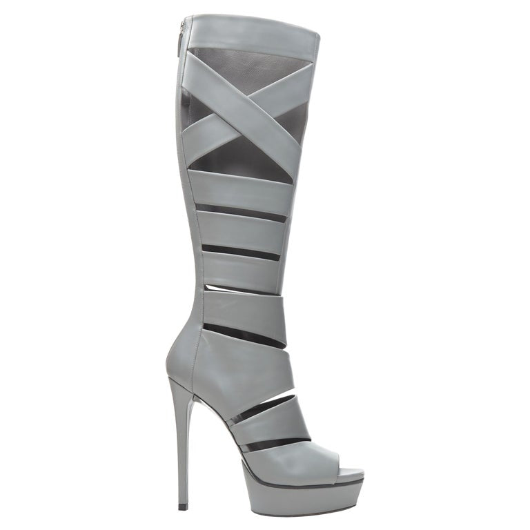 Gucci SS2010 Helena Runway Cut Out Gladiator Boots — 37