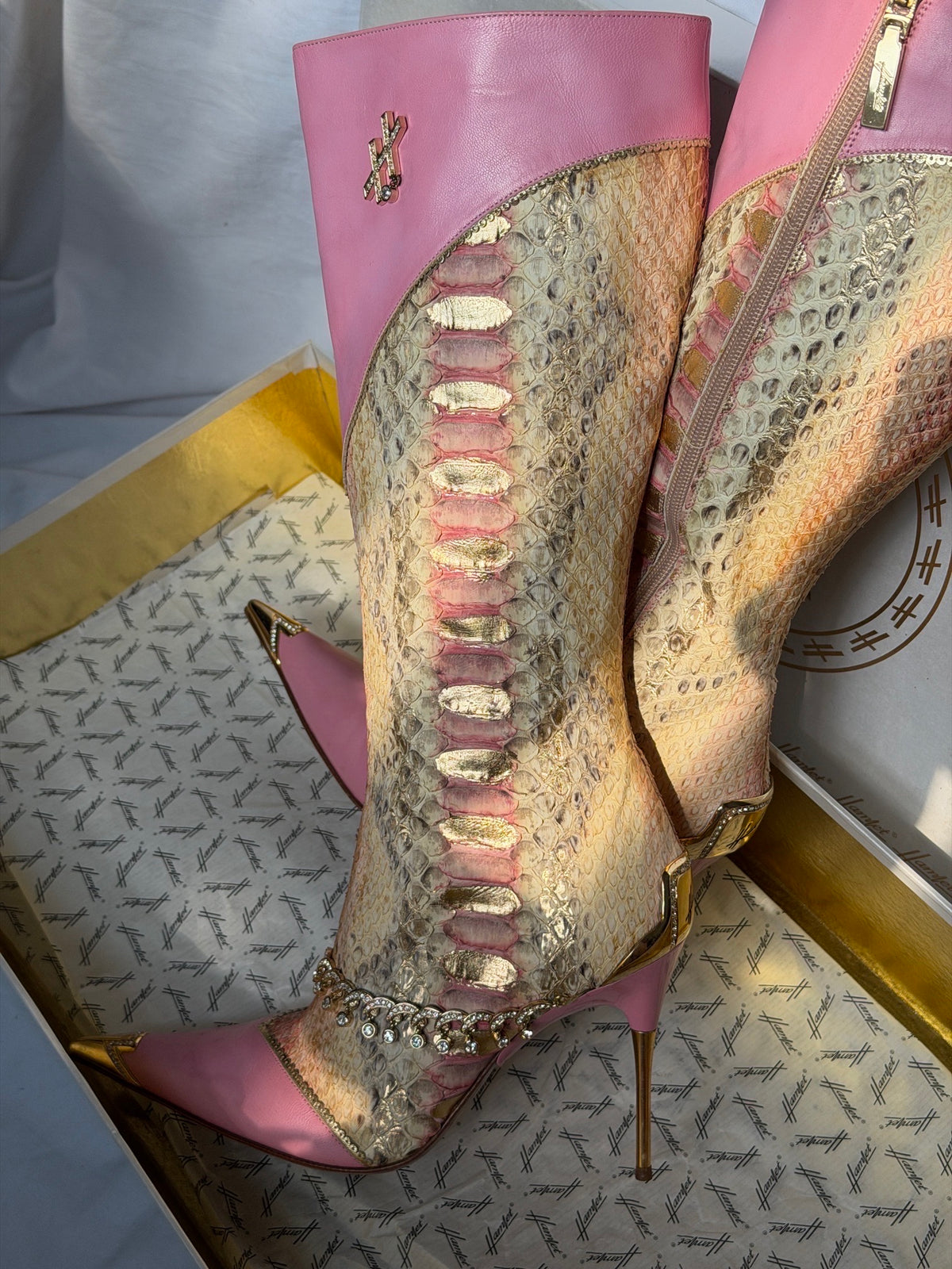 Hamlet Couture Italian Python Boots — 36/37