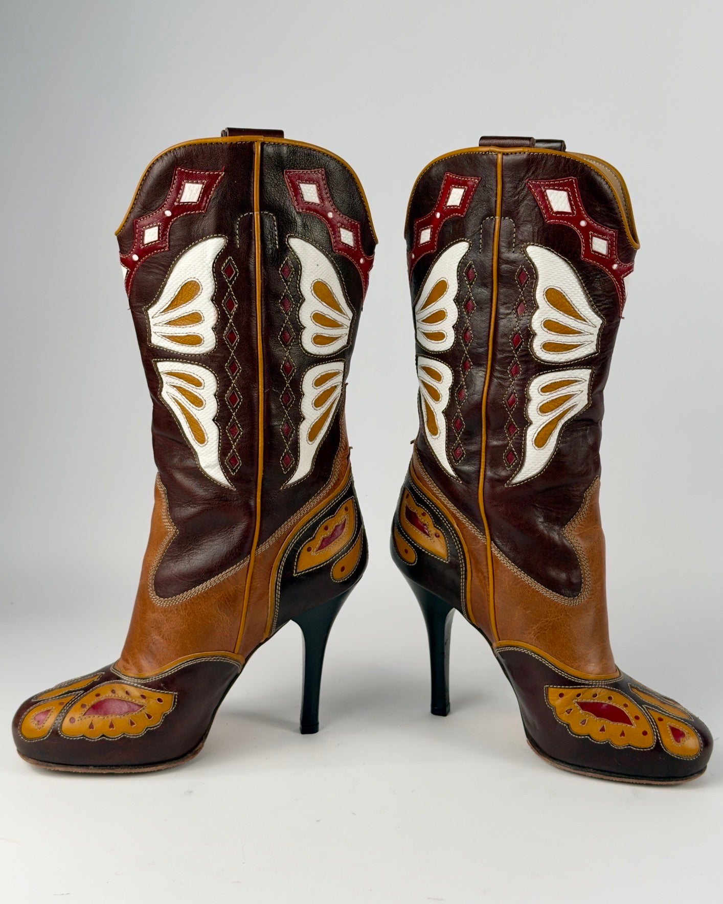 D&G SS 04 Cowboy Butterfly Boots — 36