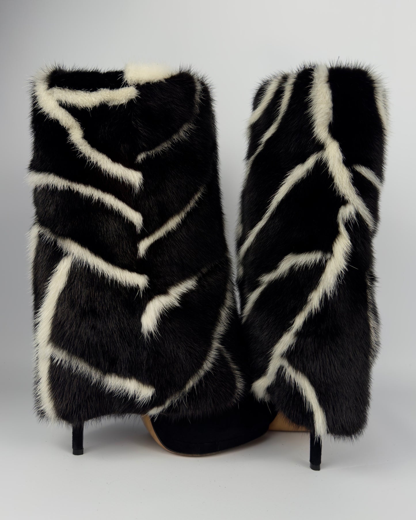 Casadei Vintage Mink Fur Boots — 38