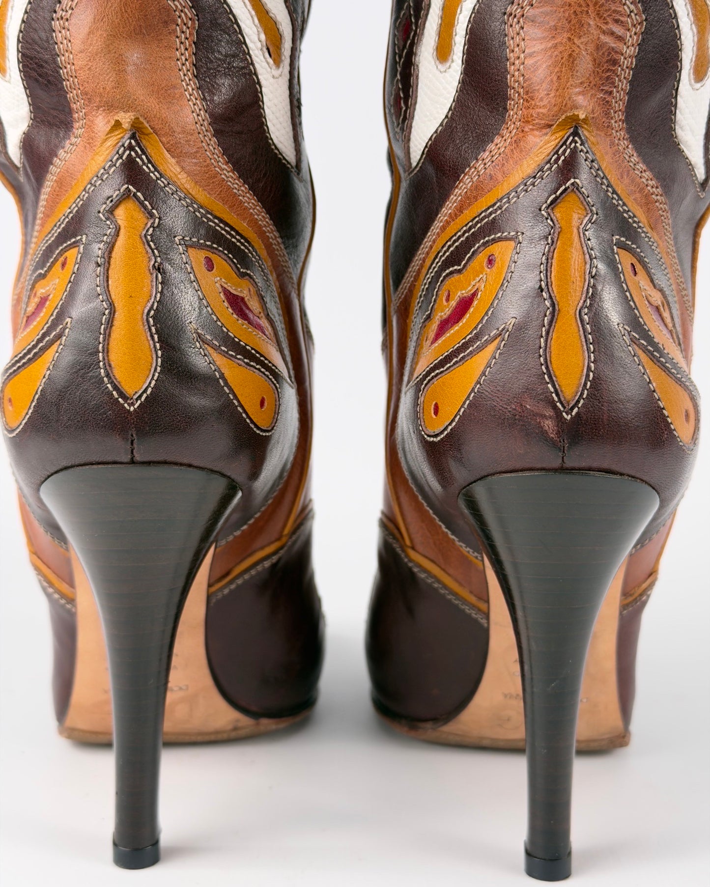 D&G SS 04 Cowboy Butterfly Boots — 38/39
