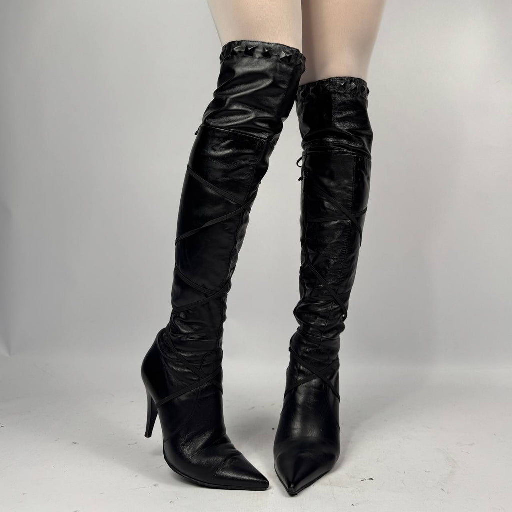 Vintage Italian Leather Boots — 37/38