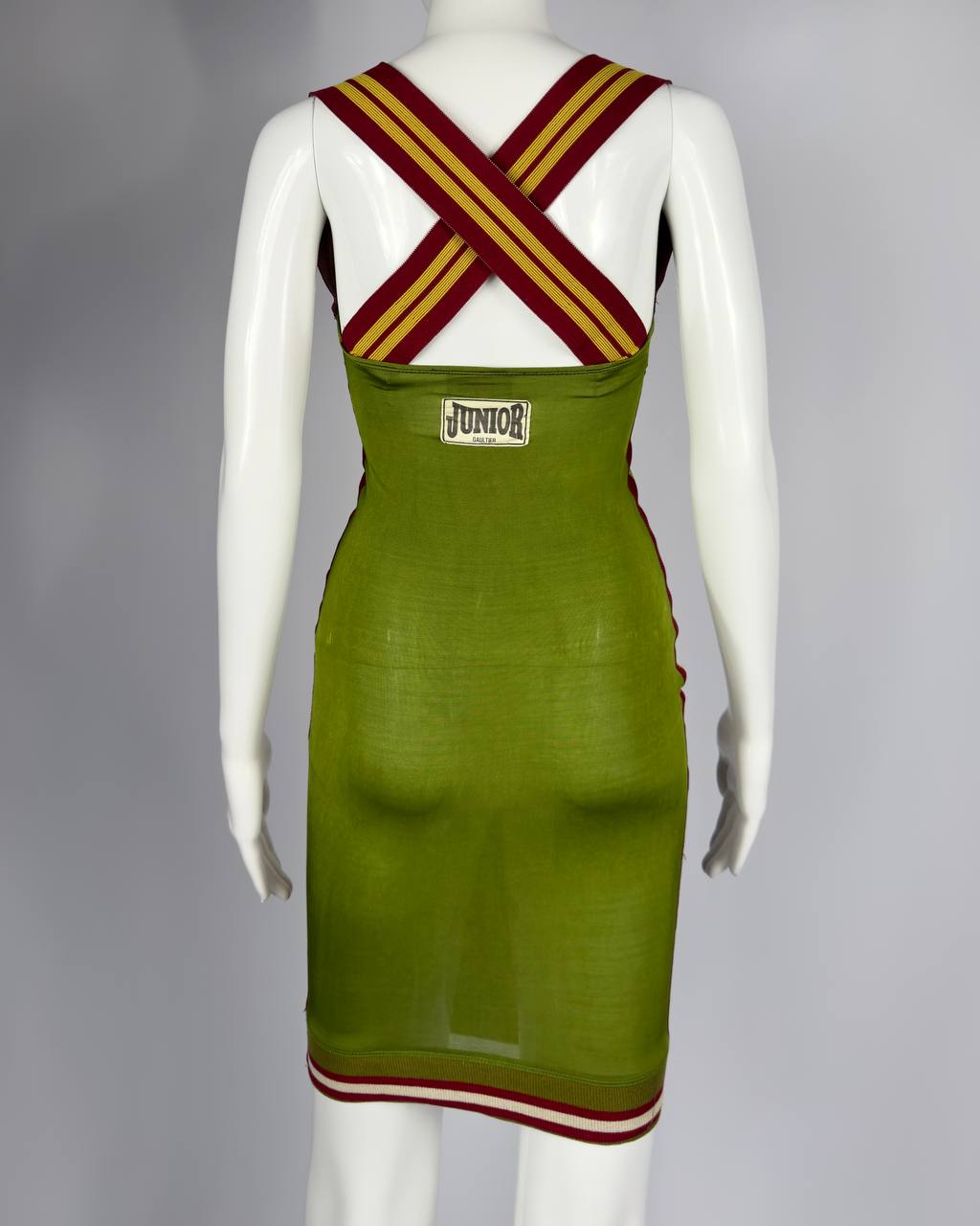 Jean Paul Gaultier Junior SS 1990 Colorblock Corset Bodycon Dress ...