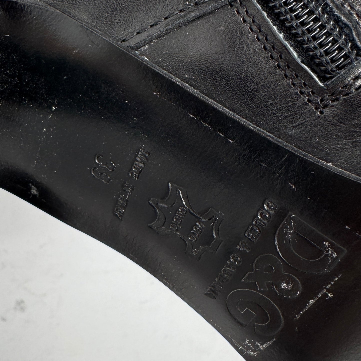 Dolce & Gabbana Vintage Leather Lace Up Boots — 39