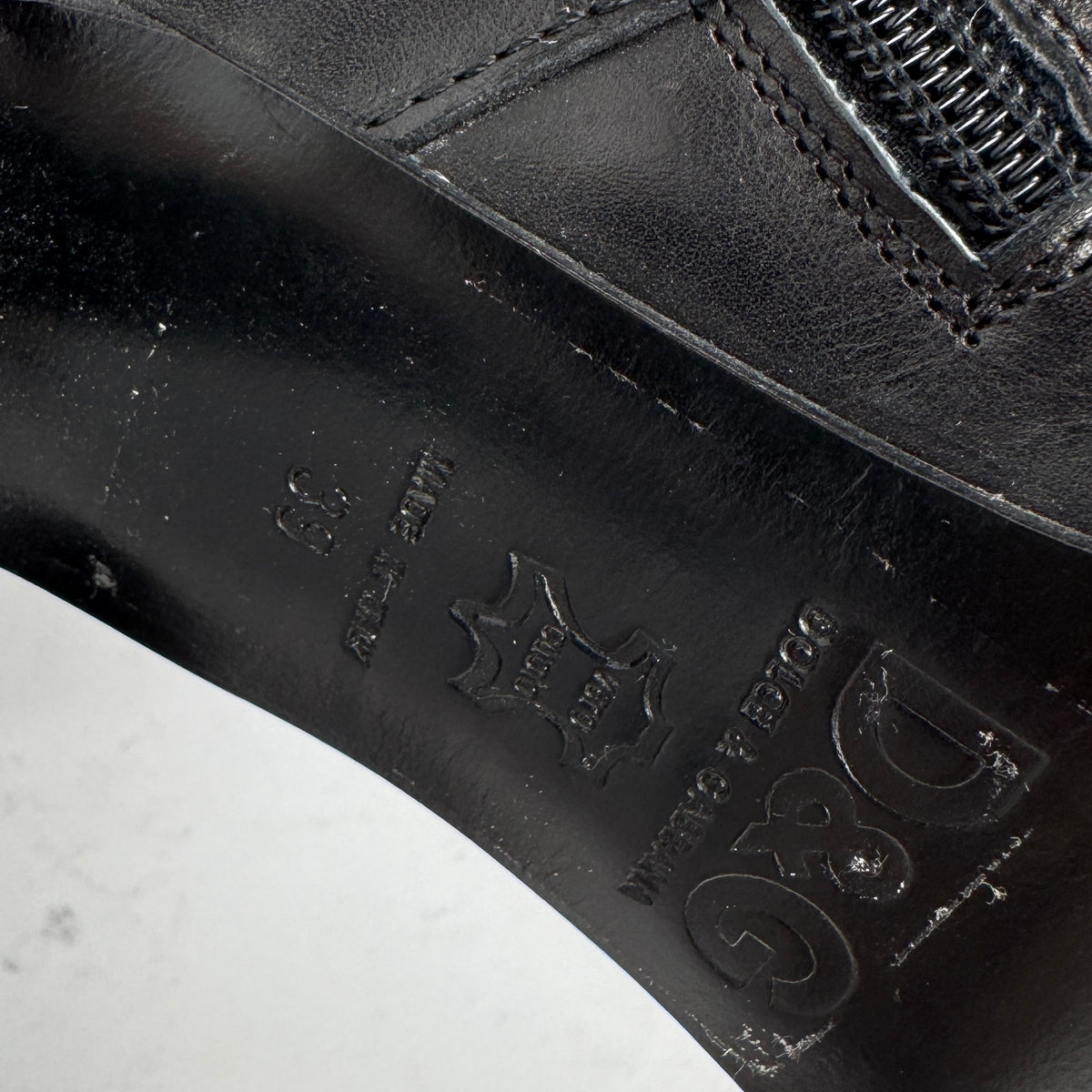 Dolce & Gabbana Vintage Leather Lace Up Boots — 39