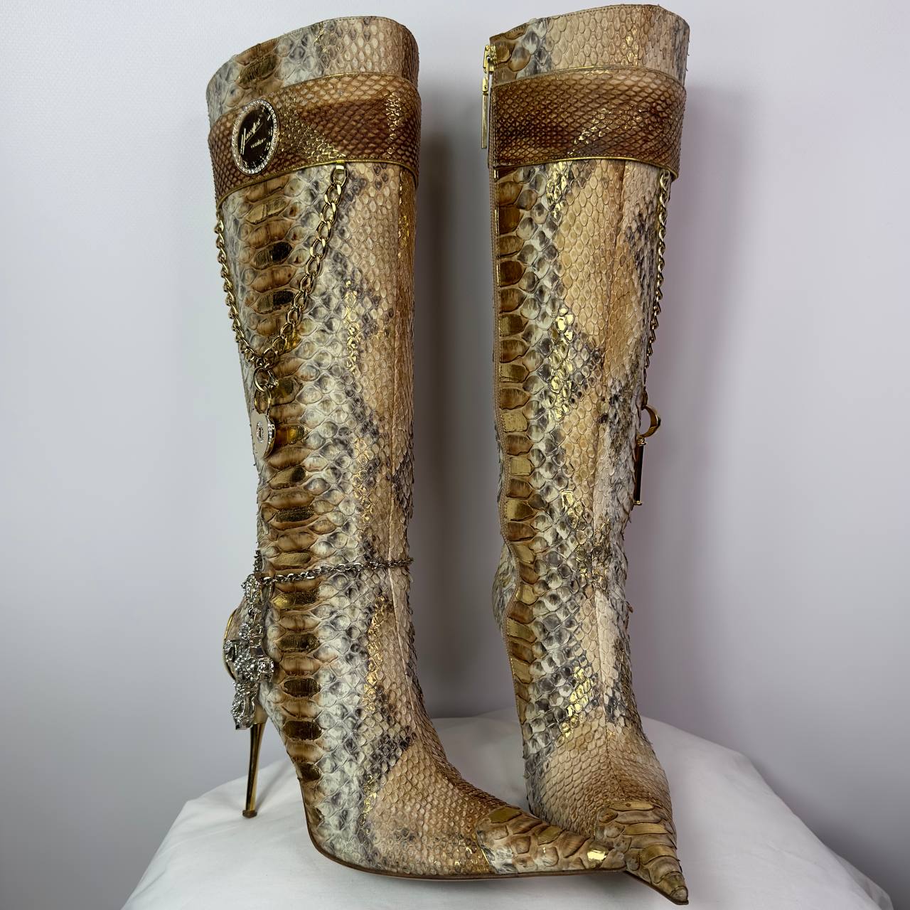 Hamlet Couture Python Leather Boots