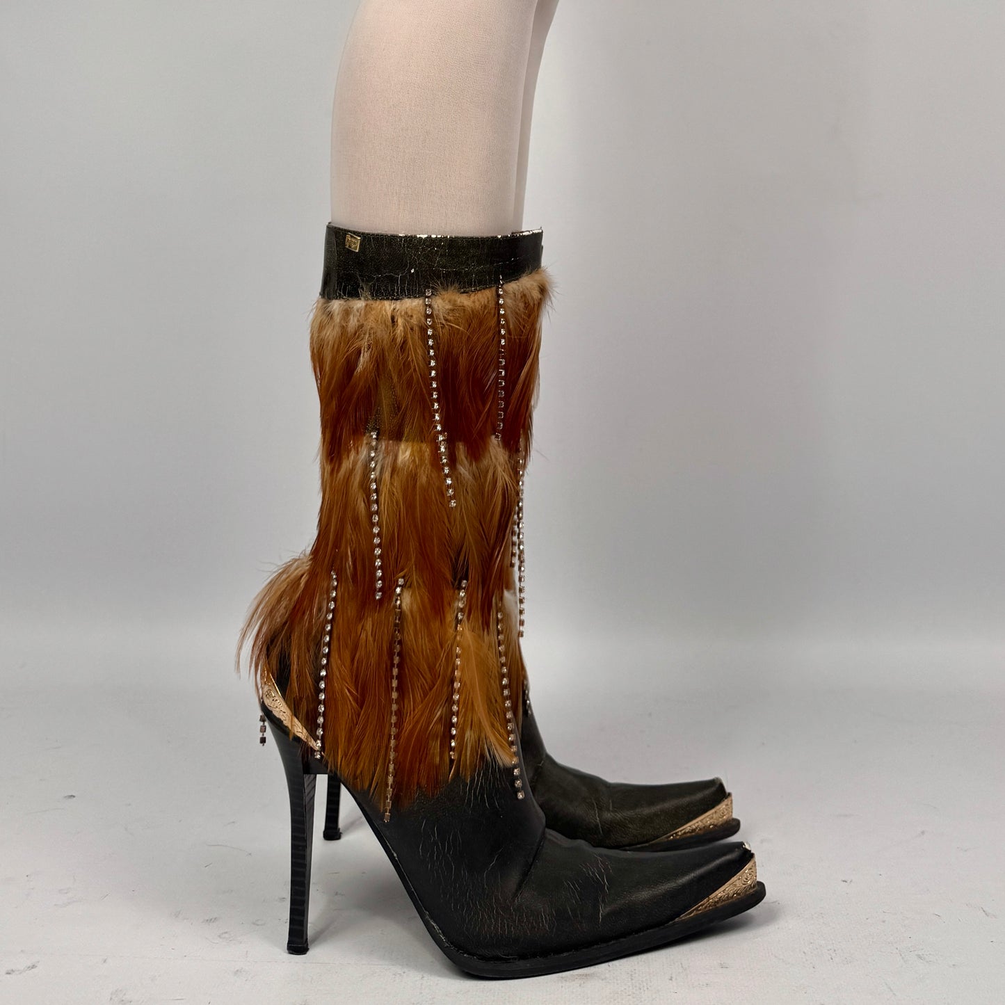 Vintage Italian PU Fur Boots — 39.5 NUANCE ❣️