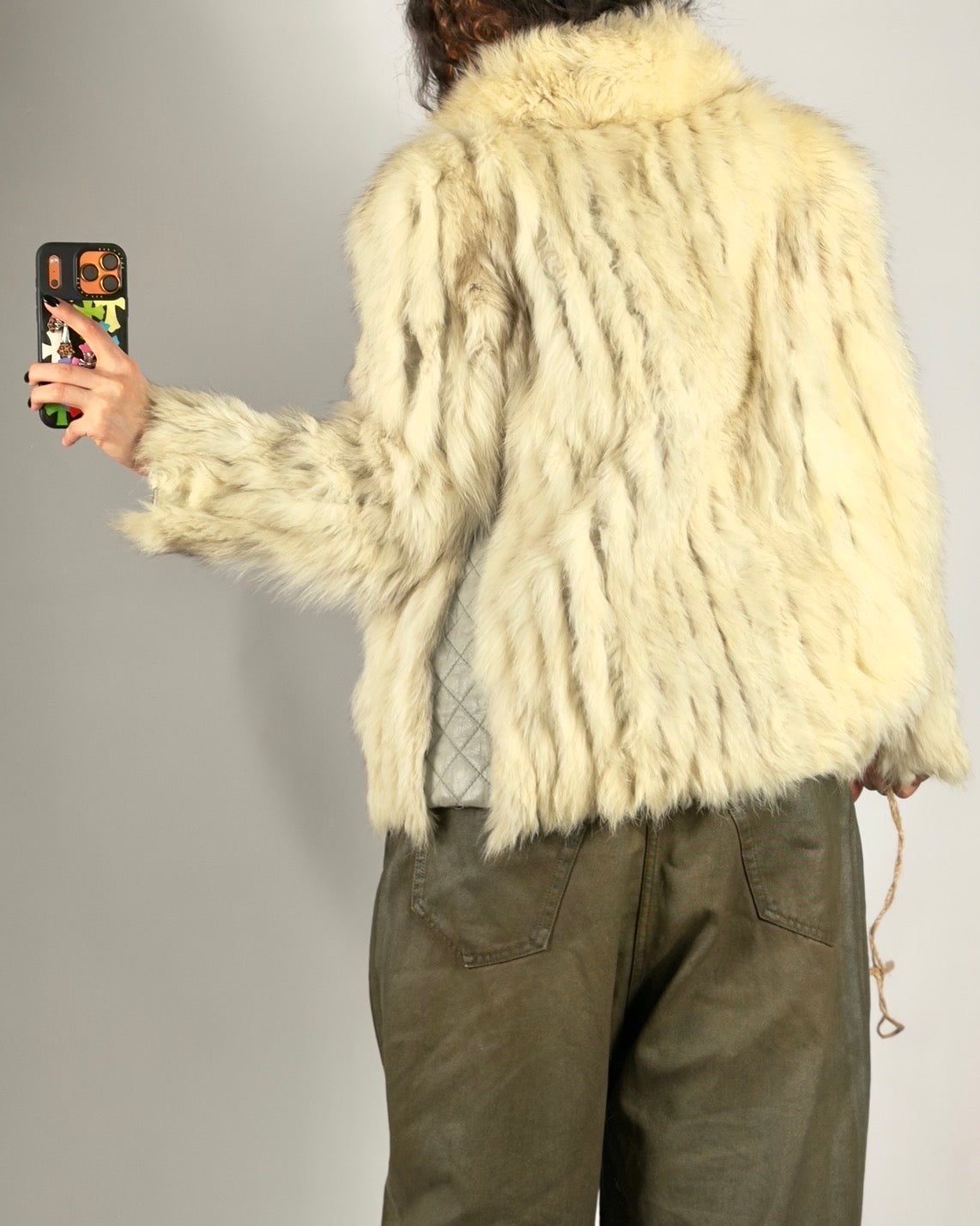 Vintage “Saga Fox” Arctic Fox Cream Coat — S/M