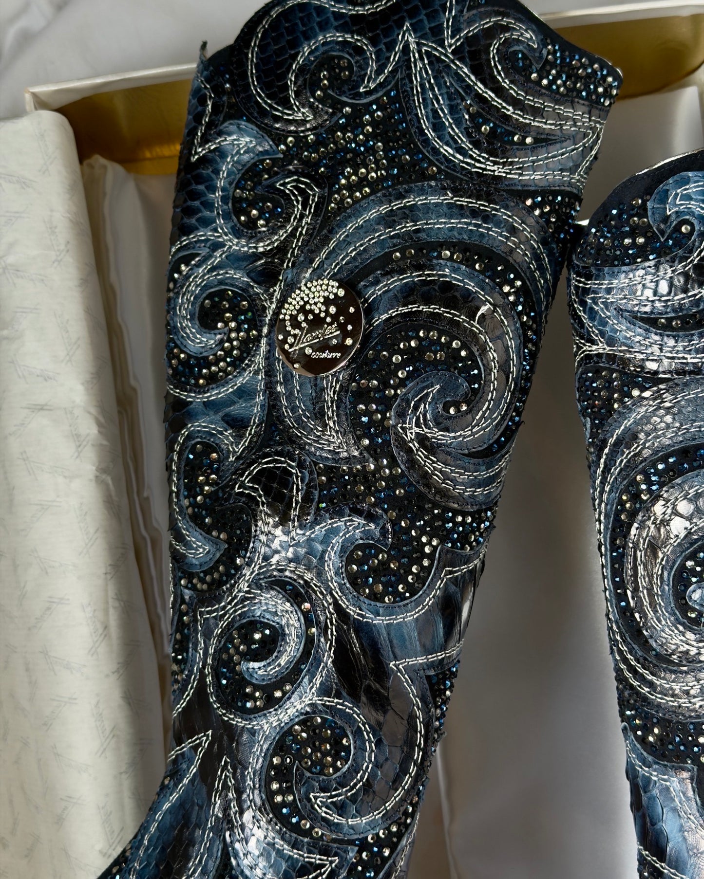 Hamlet Couture Italian Python Boots