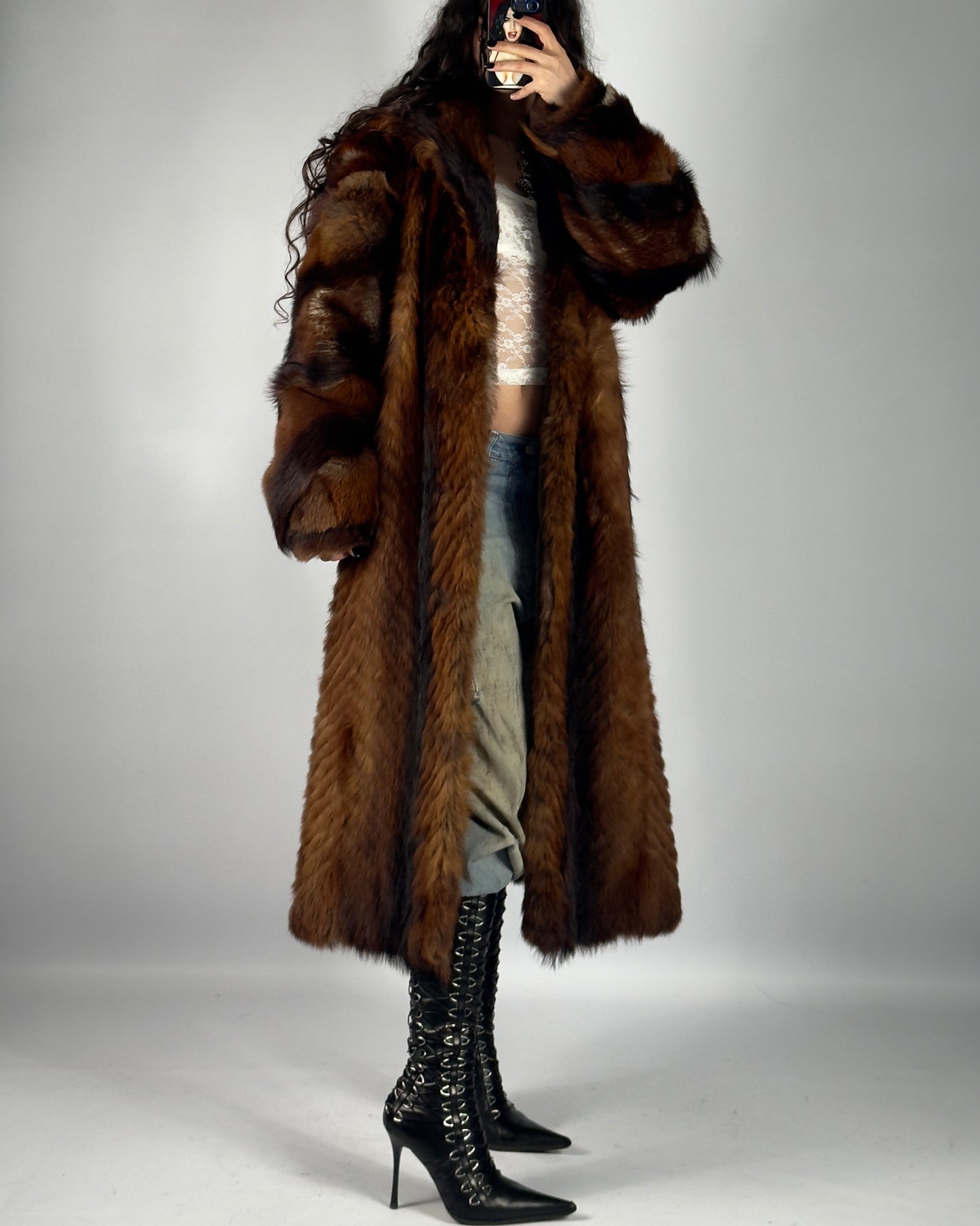 Vintage Fluffy Fur Coat — S/L