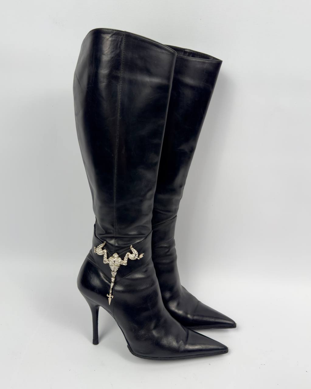 Cesare Paciotti Vintage Italian Scorpion Leather Boots — 37