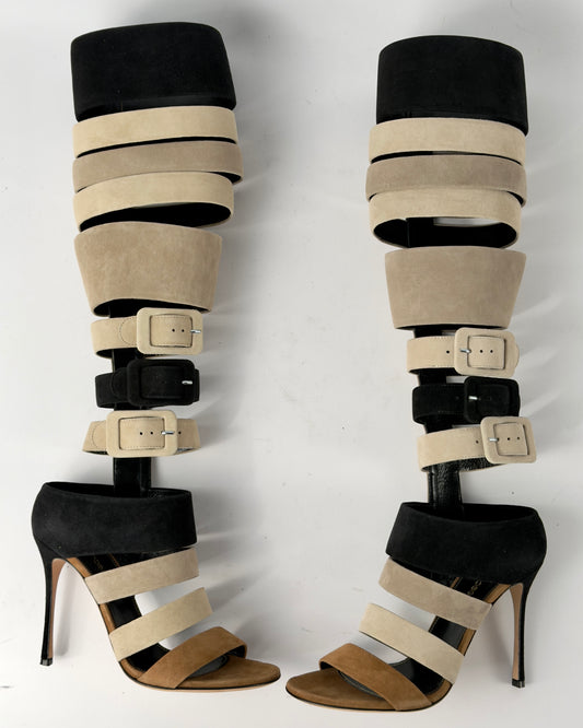 Sergio Rossi Gladiator Boots — 37