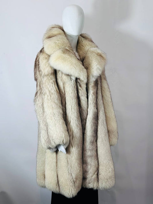 Vintage Arctic White Fox Coat