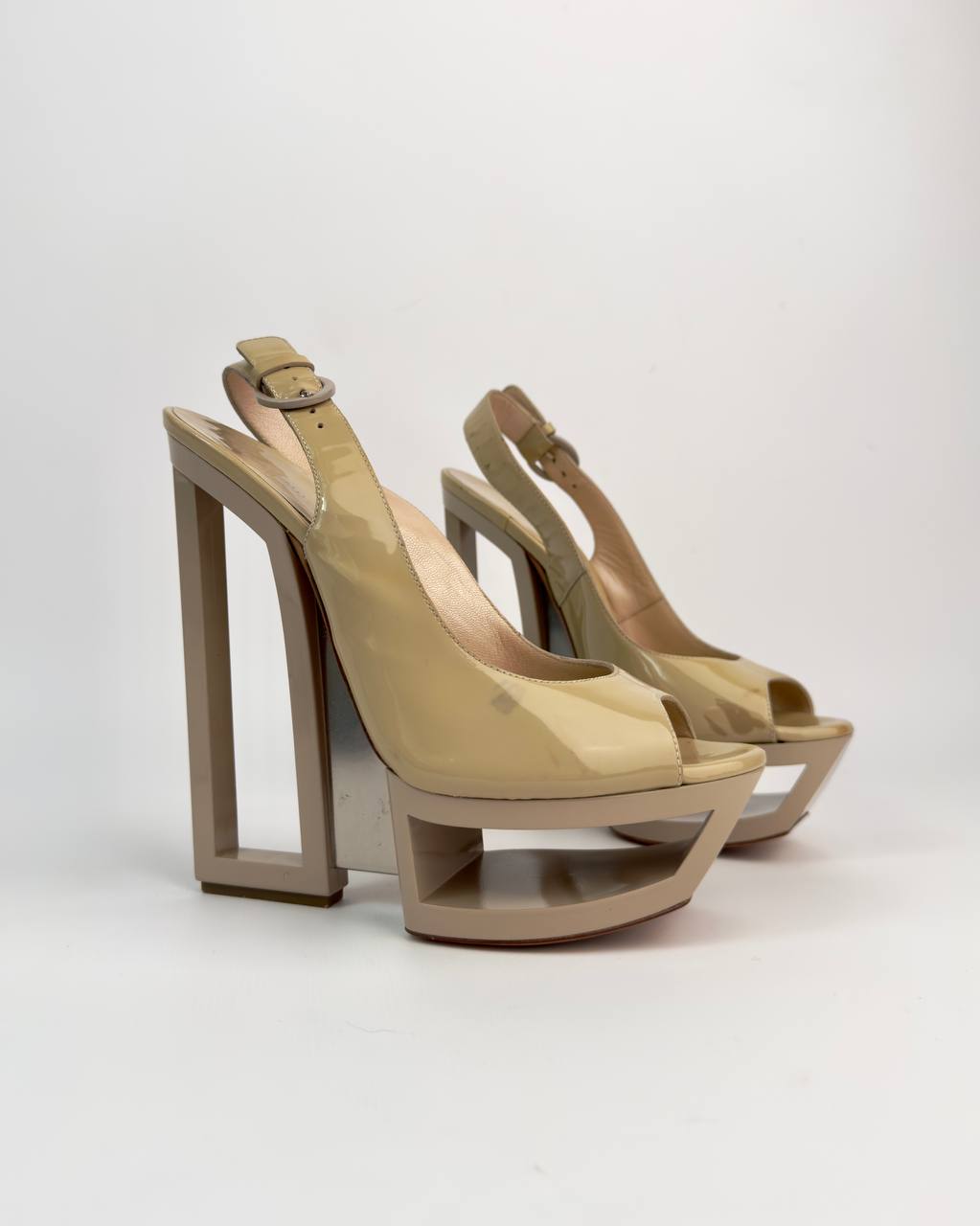 Casadei Cut Out Platform Heels — 38/38.5