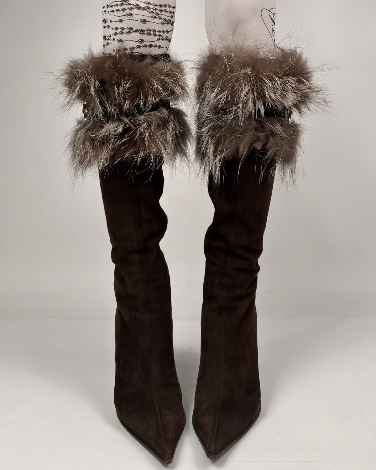 Gianmarco Lorenzi Vintage Suede Buckle Boots — 40