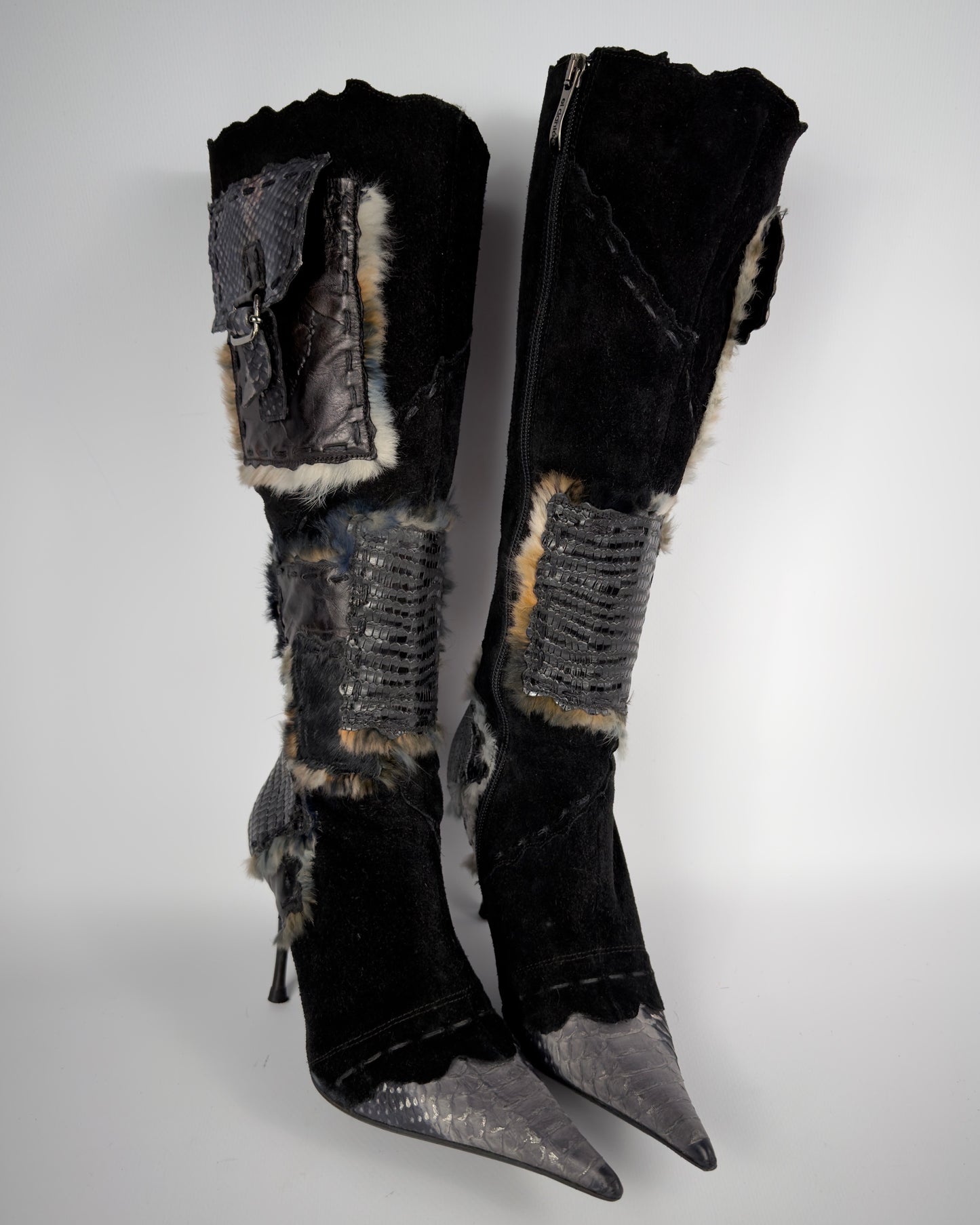 El Dante’s Couture Vintage Cargo Boots — 36
