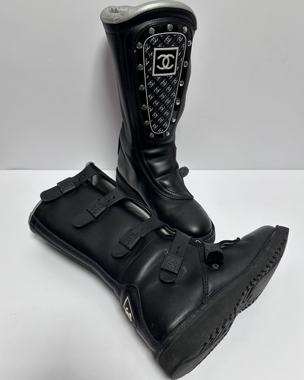 Chanel FW 2003 Moto Biker Boots — 38/39