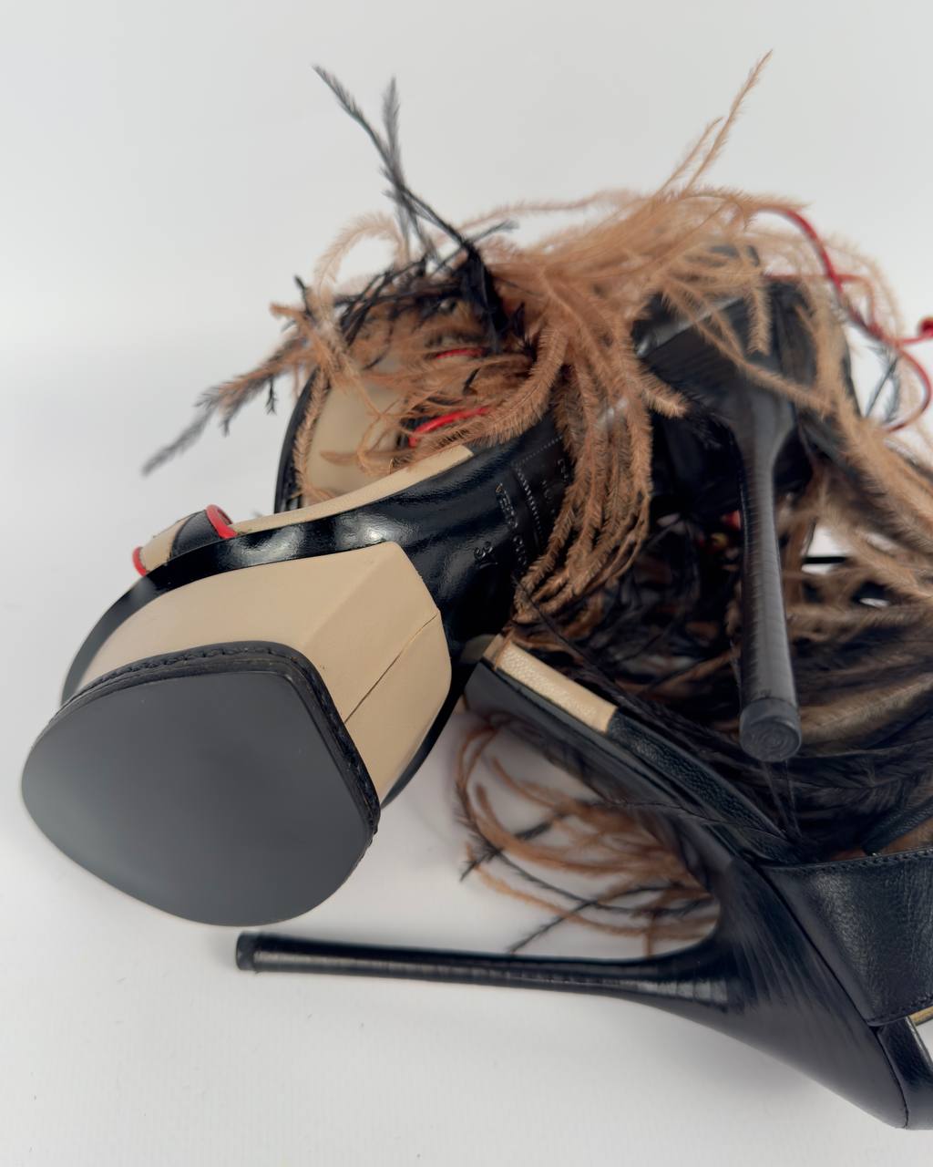 Dsquared Rare Ostrich Feather Heels — 37