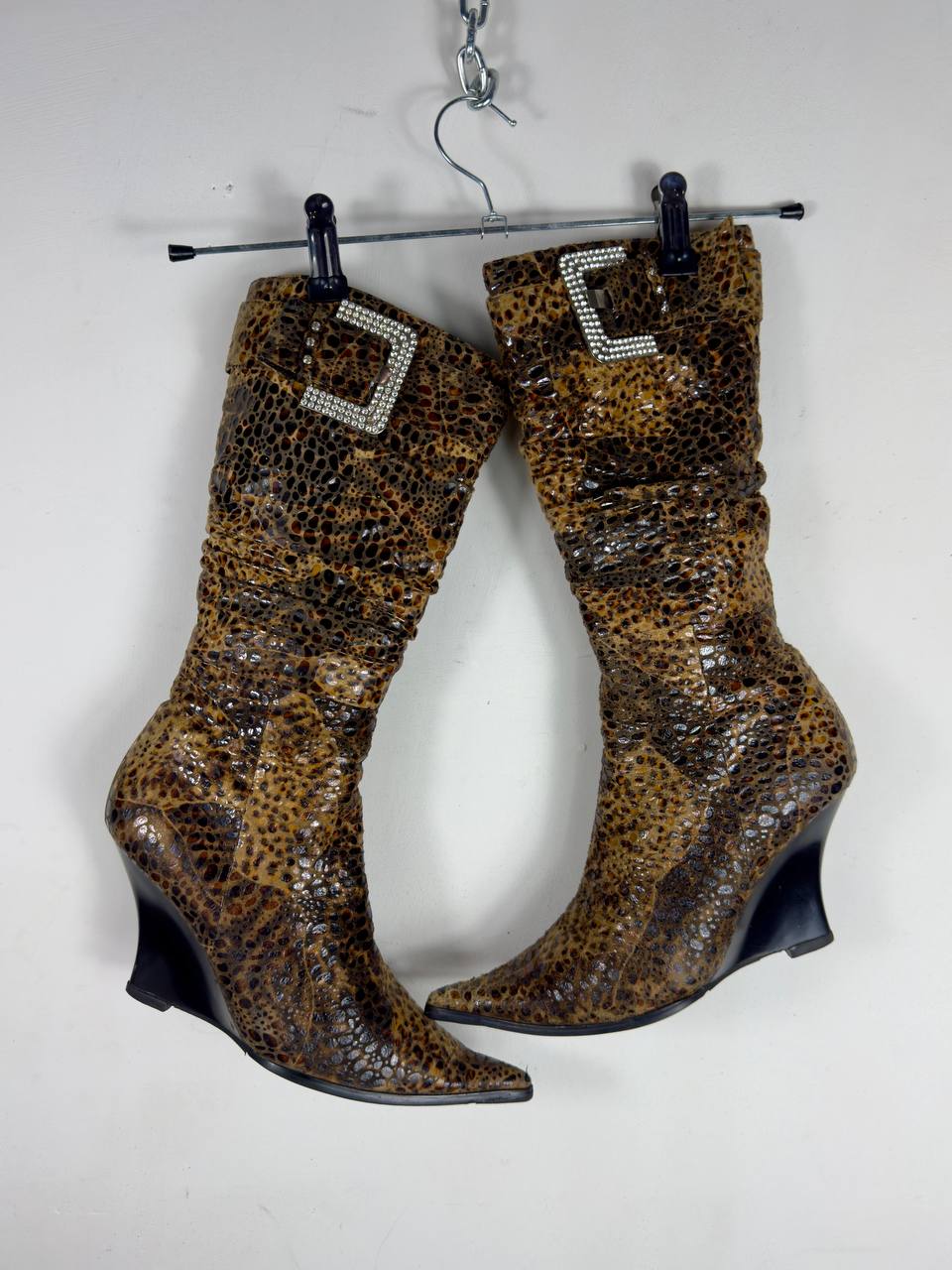 Vintage Wedge Italian Tiger Heels 36/36.5
