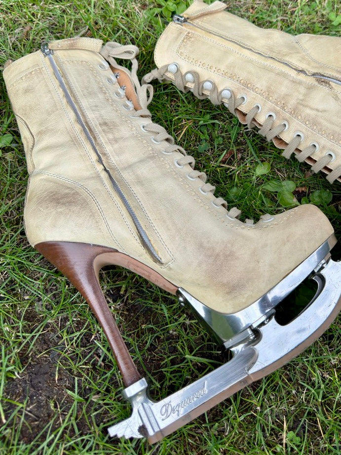 DsQuared Skate Moss Runway Lace Up Boots - RARE 37/38