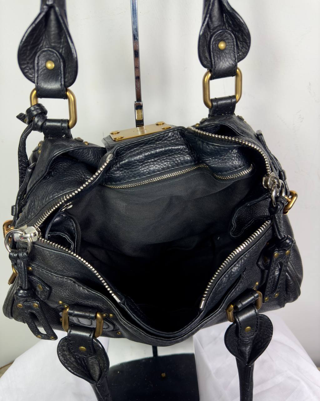 Chloe 2000s Paddington Lock Leather Bag