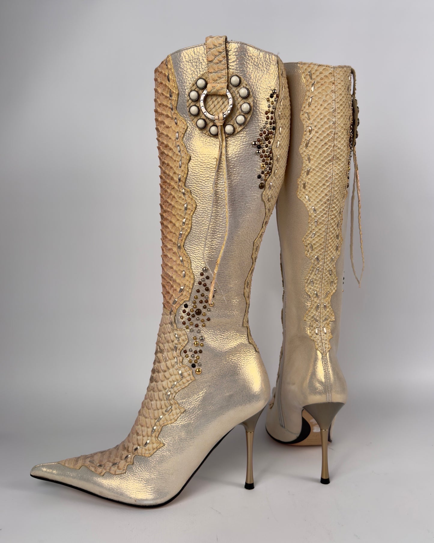 El Dante’s Couture Vintage Python Boots — 38/39