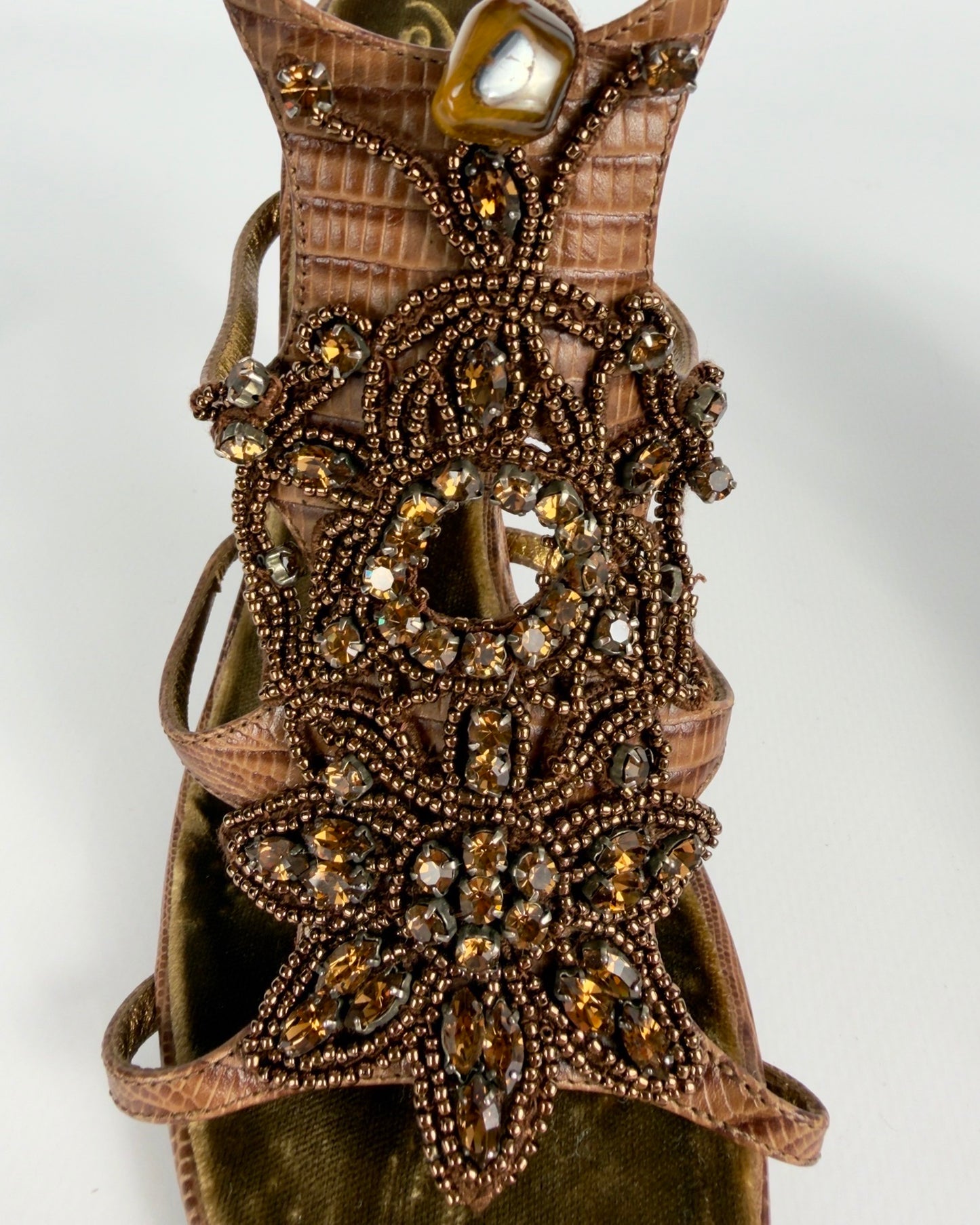 Roberto Cavalli Vintage Beaded Heels — 41