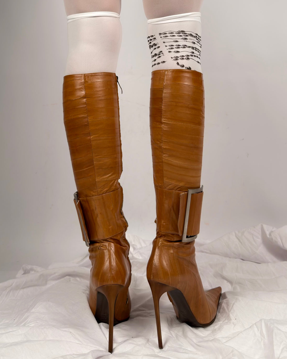 Gianmarco Lorenzi Vintage Buckle Leather Boots — 38