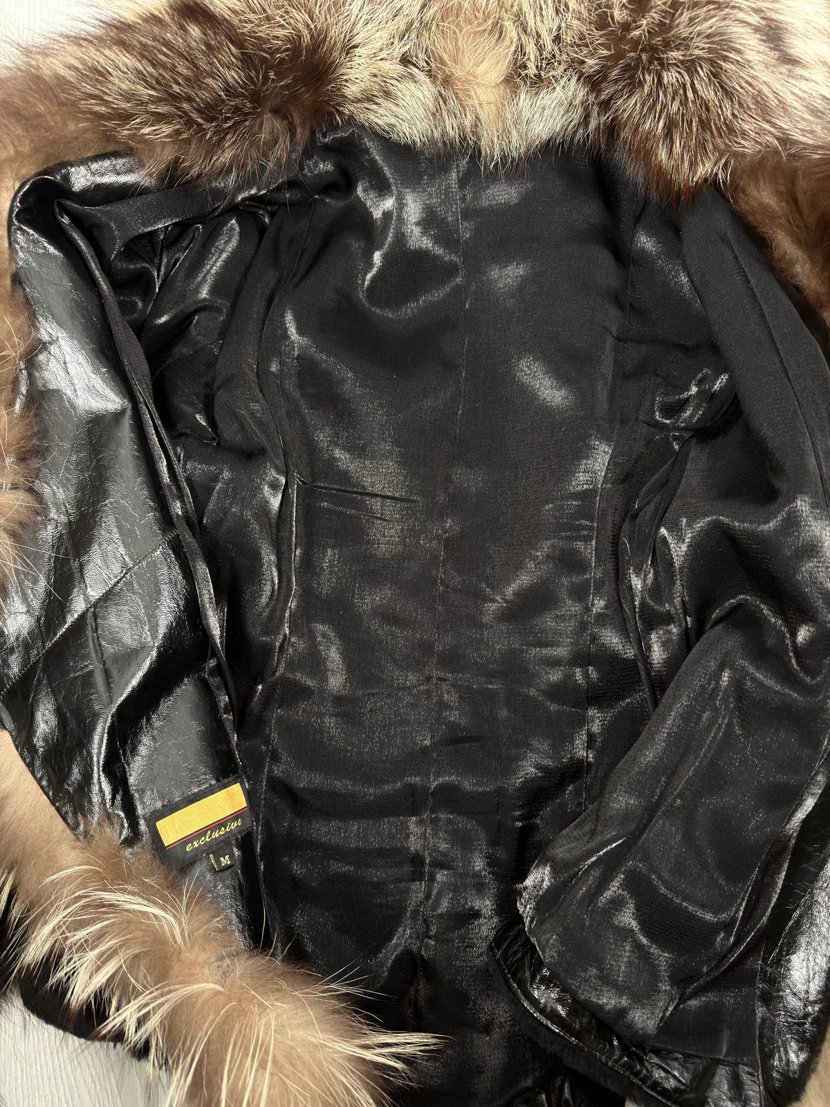 Vintage Fur Leather Jacket — M/L