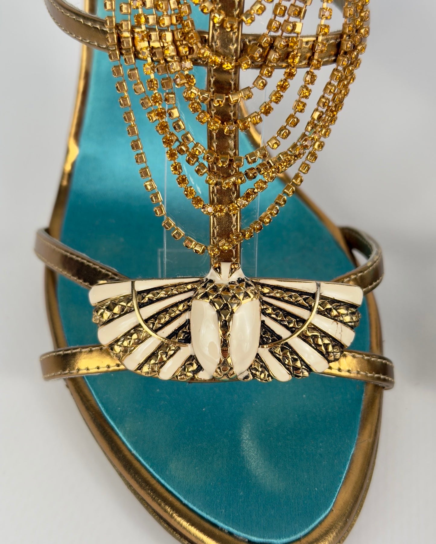 Roberto Cavalli Vintage Scarab Heels — 39